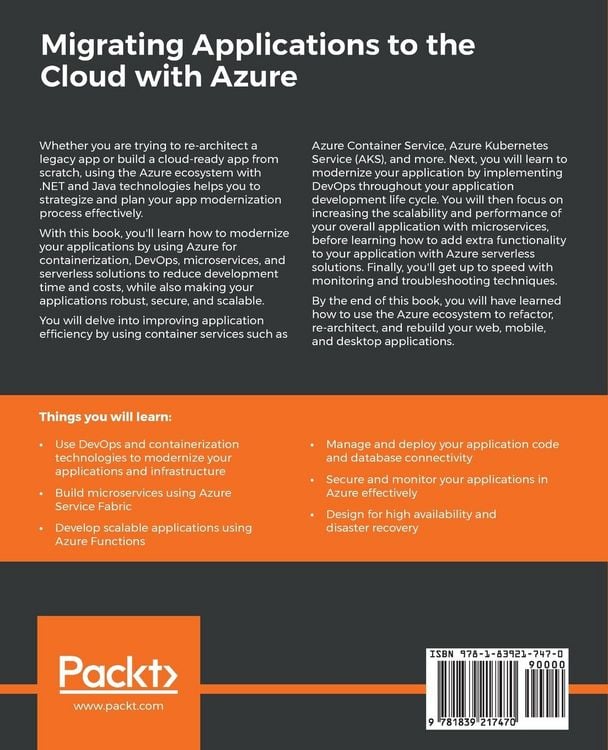 Produktbild: Migrating Applications to the Cloud with Azure