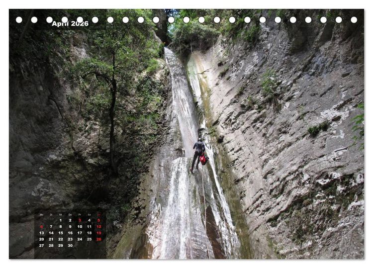 Produktbild: Abenteuer Canyoning (Tischkalender 2026 DIN A5 quer), CALVENDO Monatskalender