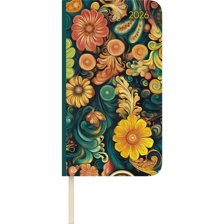 Bild vom Artikel Lady Journal Slim Paisley 2026 - Taschen-Kalender 9x15,6 cm - Weekly - 128 Seiten - Notiz-Buch - mit Info- und Adressteil - Alpha Edition vom Autor Alpha Edition