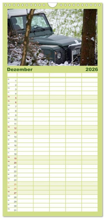 Produktbild: Familienplaner 2026 - Defender f&uuml;r's Grobe mit 5 Spalten (Wandkalender, 21 x 45 cm) CALVENDO