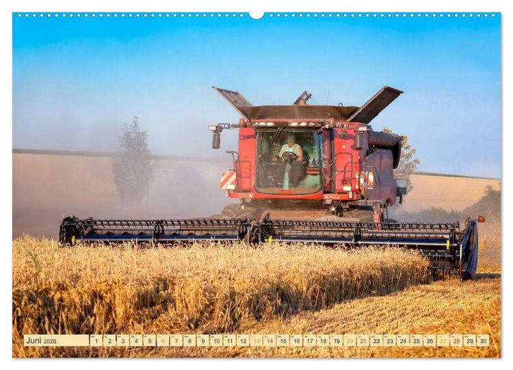 Produktbild: Giganten in der Landwirtschaft - M&auml;hdrescher (Wandkalender 2026 DIN A2 quer), CALVENDO Monatskalender