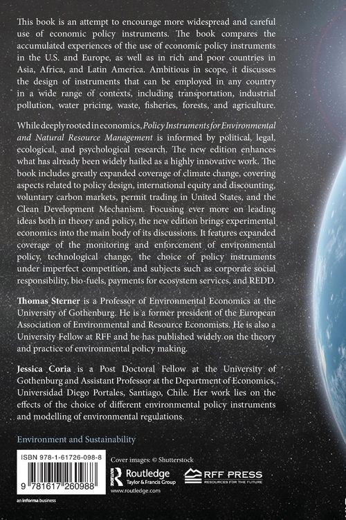 Produktbild: Policy Instruments for Environmental and Natural Resource Management