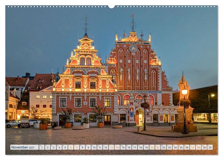 Produktbild: Nordischer Glanz &ndash; Tallinn - Riga - Vilnius (hochwertiger Premium Wandkalender 2027 DIN A2 quer), Kunstdruck in Hochglanz