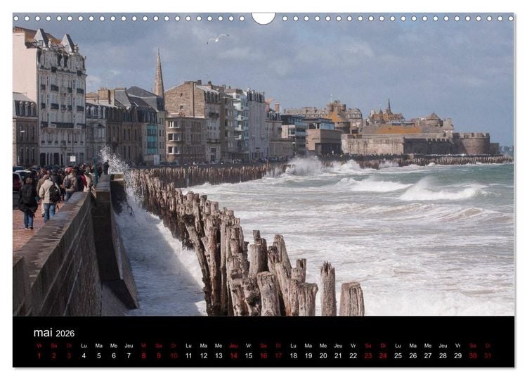 Produktbild: Saint-Malo au fil des mois (Calendrier mural 2026 DIN A3 vertical), CALVENDO calendrier mensuel