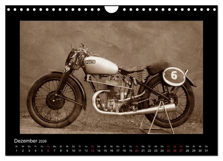 Produktbild: Motorrad Oldtimer aus &Ouml;sterreich (Wandkalender 2026 DIN A4 quer), CALVENDO Monatskalender