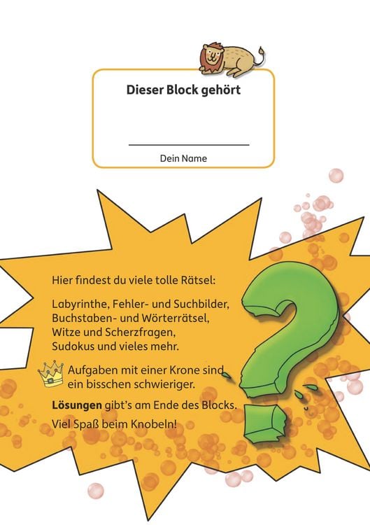 Rätselblock ab 7 Jahre - Band 1