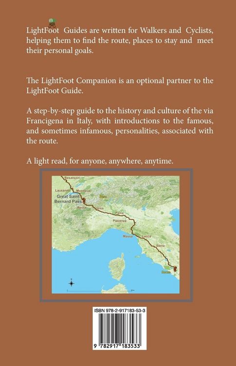 Produktbild: The LightFoot Companion to the via Francigena Great Saint Bernard Pass to St Peter's Square, Rome - Edition 3