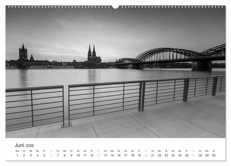 Produktbild: K&ouml;ln - monochrome Ansichten (Wandkalender 2026 DIN A2 quer), CALVENDO Monatskalender