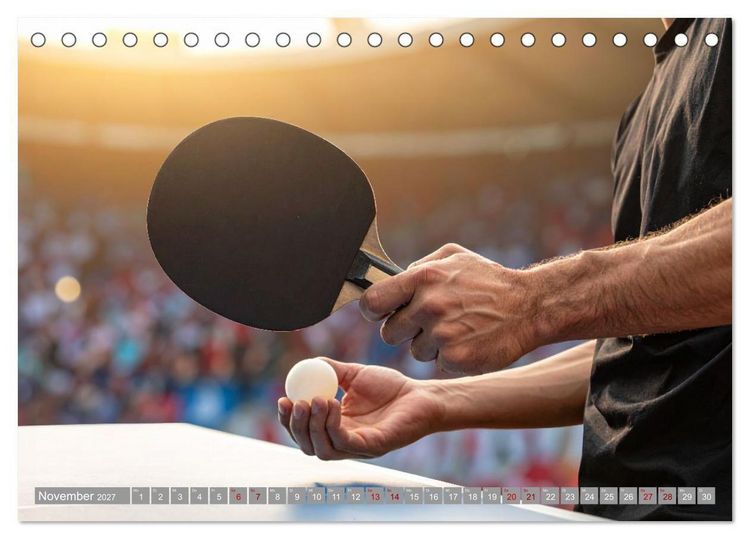 Produktbild: Tischtennis Dynamik (Tischkalender 2027 DIN A5 quer), CALVENDO Monatskalender