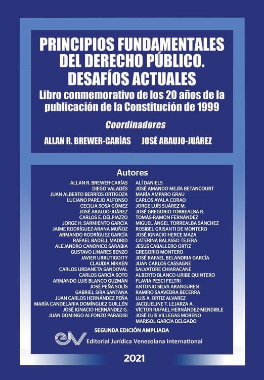 Produktbild: Principios Fundamentales Del Derecho P&uacute;blico. Desaf&iacute;os Actuales (segunda Edici&oacute;n Ampliada)
