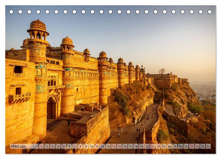 Produktbild: Indien: Tempel, Pal&auml;ste und Grabm&auml;ler (Tischkalender 2026 DIN A5 quer), CALVENDO Monatskalender