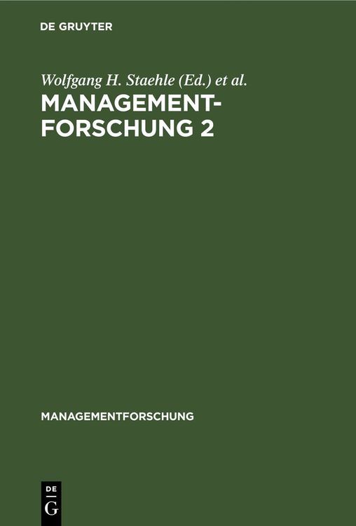 Produktbild: Managementforschung 2
