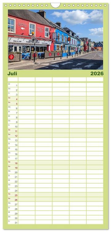 Produktbild: Familienplaner 2026 - Irland - Unterwegs auf dem Wild Altantic Way mit 5 Spalten (Wandkalender, 21 x 45 cm) CALVENDO