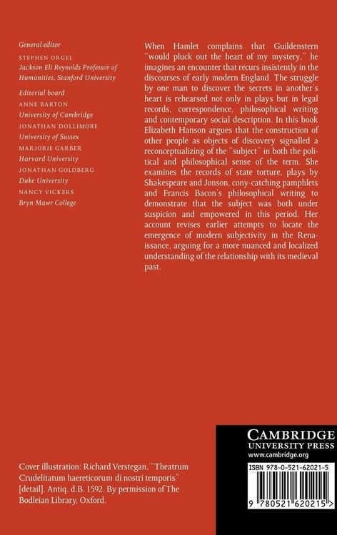 Produktbild: Discovering the Subject in Renaissance England