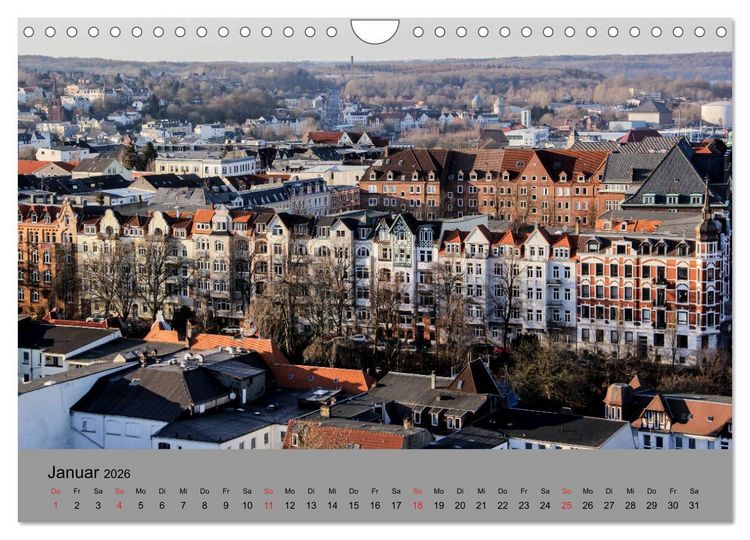 Produktbild: D&auml;cher von Flensburg (Wandkalender 2026 DIN A4 quer), CALVENDO Monatskalender