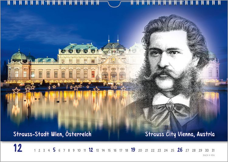 Produktbild: Komponisten-Kalender, ein Musik-Kalender 2027, DIN A4