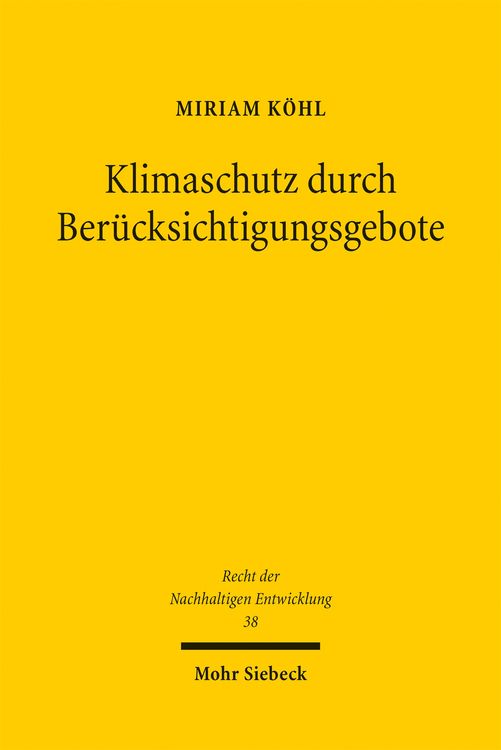 Produktbild: Klimaschutz durch Ber&uuml;cksichtigungsgebote