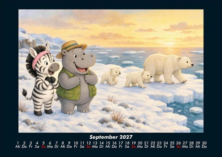 Produktbild: Zara & Sash in der Polarwelt 2027 Fotokalender DIN A4
