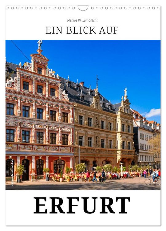 Produktbild: Ein Blick auf Erfurt in Farbe (Wandkalender 2027 DIN A3 hoch), CALVENDO Monatskalender