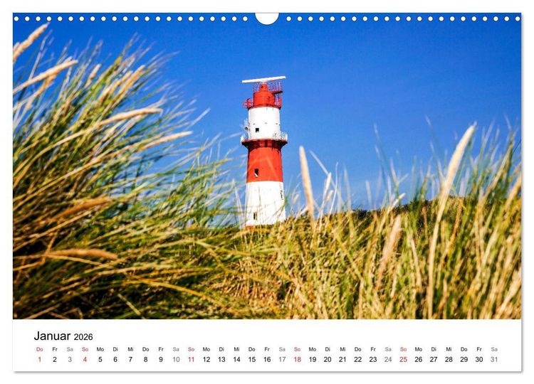 Produktbild: Borkum - Inselblicke (Wandkalender 2026 DIN A3 quer), CALVENDO Monatskalender