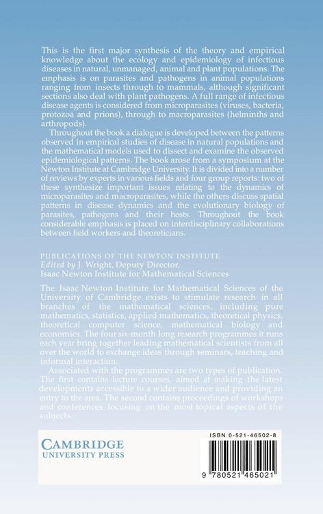 Produktbild: Ecology of Infectious Diseases in Natural Populations