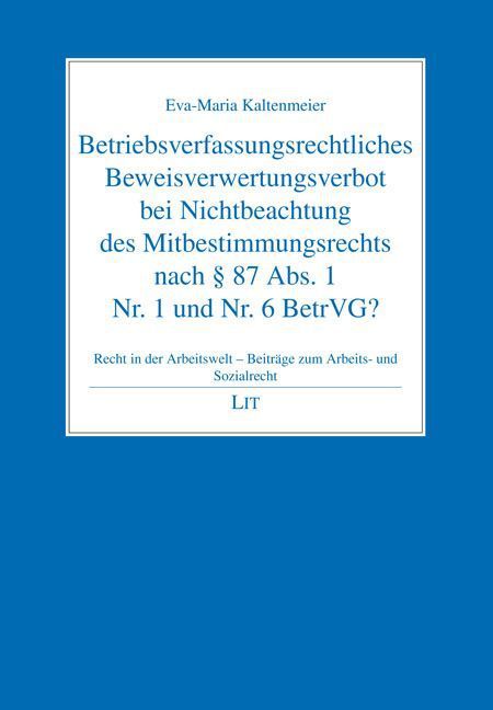 Produktbild: Kaltenmeier, E: Betriebsverfassungsrechtliches Beweisverwert