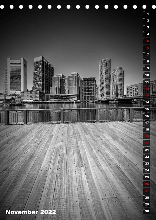Produktbild: BOSTON Monochrome Impressionen (Tischkalender 2022 DIN A5 hoch)