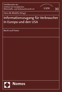 Produktbild: Informationszugang f&uuml;r Verbraucher in Europa und den USA