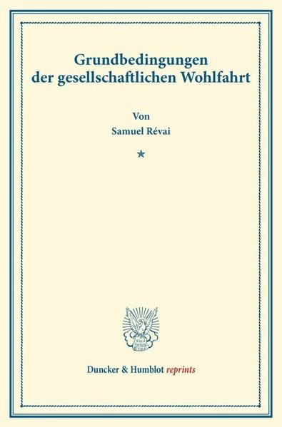 Produktbild: Grundbedingungen der gesellschaftlichen Wohlfahrt.