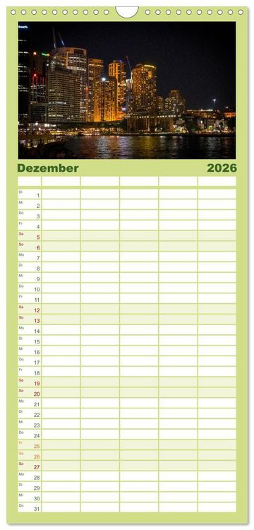 Produktbild: Familienplaner 2026 - Ein Tag in Sydney - eine etwas andere Sicht mit 5 Spalten (Wandkalender, 21 x 45 cm) CALVENDO