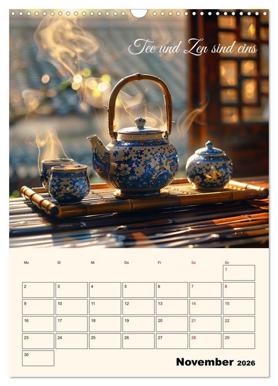 Produktbild: Du, mein geliebter Tee (Wandkalender 2026 DIN A3 hoch), CALVENDO Monatskalender