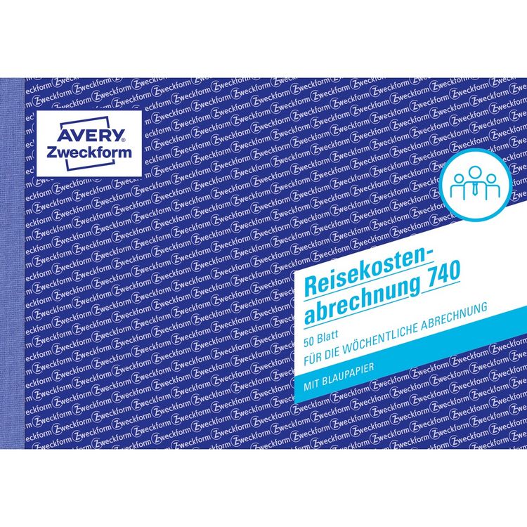 Produktbild: AVERY Zweckform Reisekostenabrechnung w&ouml;chentliche Abrechnung mit Blaupapier DIN A5 quer