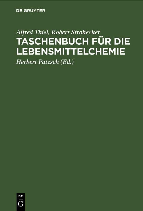 Produktbild: Taschenbuch f&uuml;r die Lebensmittelchemie