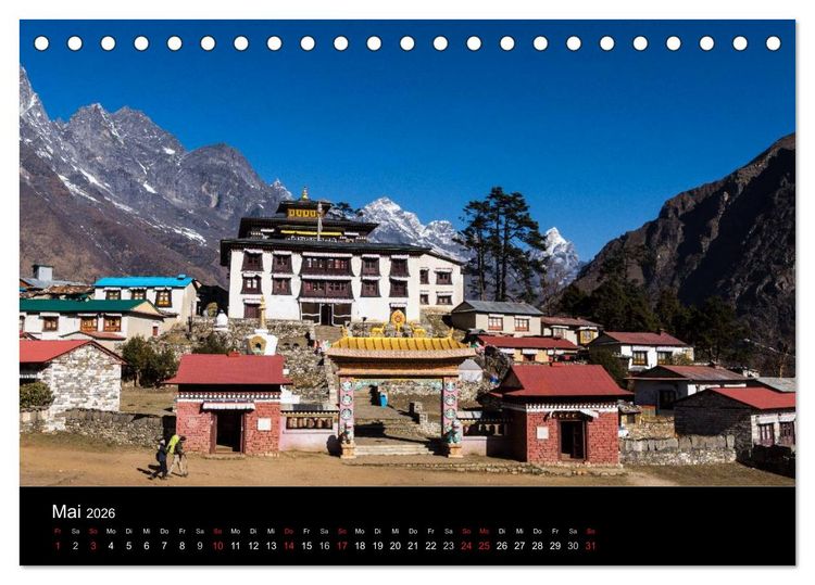 Produktbild: Buddhismus im Himalaya (Tischkalender 2026 DIN A5 quer), CALVENDO Monatskalender