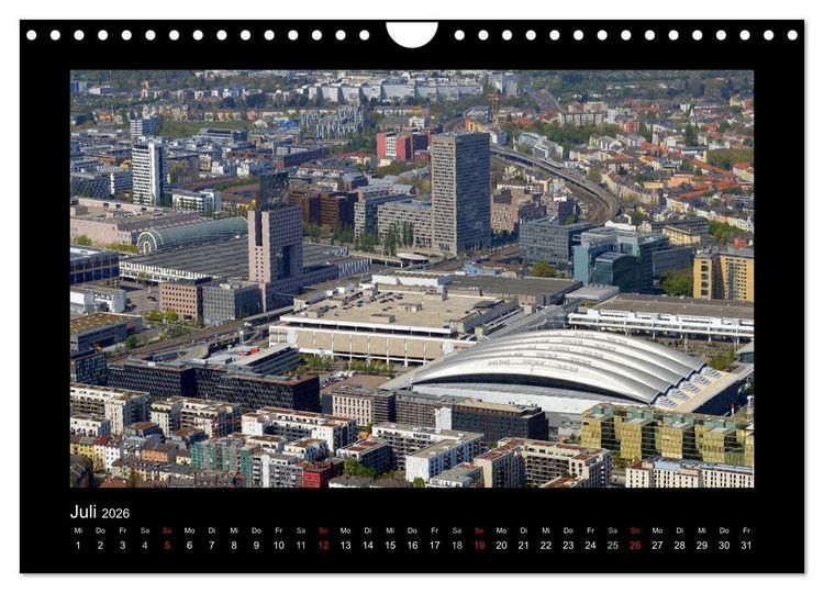 Produktbild: &uuml;ber den D&auml;chern von FRANKFURT (Wandkalender 2026 DIN A4 quer), CALVENDO Monatskalender