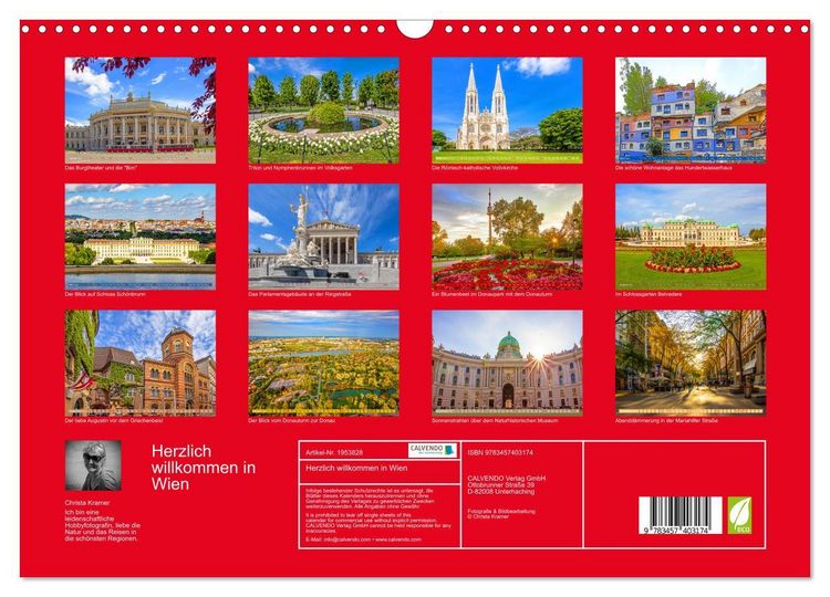 Produktbild: Herzlich willkommen in Wien (Wandkalender 2026 DIN A3 quer), CALVENDO Monatskalender