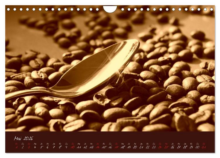 Produktbild: Kaffee Genuss Jahreskalender (Wandkalender 2026 DIN A4 quer), CALVENDO Monatskalender