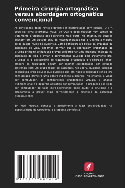 Produktbild: Primeira cirurgia ortogn&aacute;tica versus abordagem ortogn&aacute;tica convencional