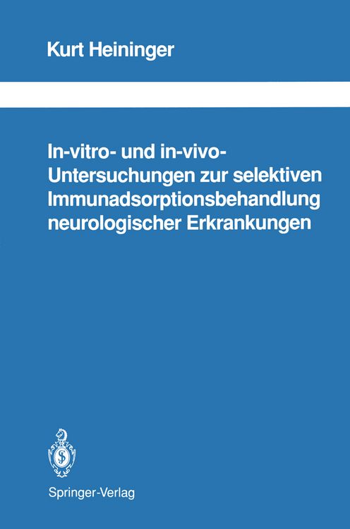 Produktbild: In-vitro- und in-vivo-Untersuchungen zur selektiven Immunadsorptionsbehandlung neurologischer Erkrankungen