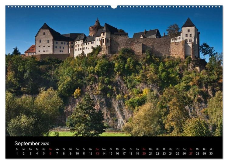 Produktbild: S&auml;chsische Burgen und Schl&ouml;sser (hochwertiger Premium Wandkalender 2026 DIN A2 quer), Kunstdruck in Hochglanz