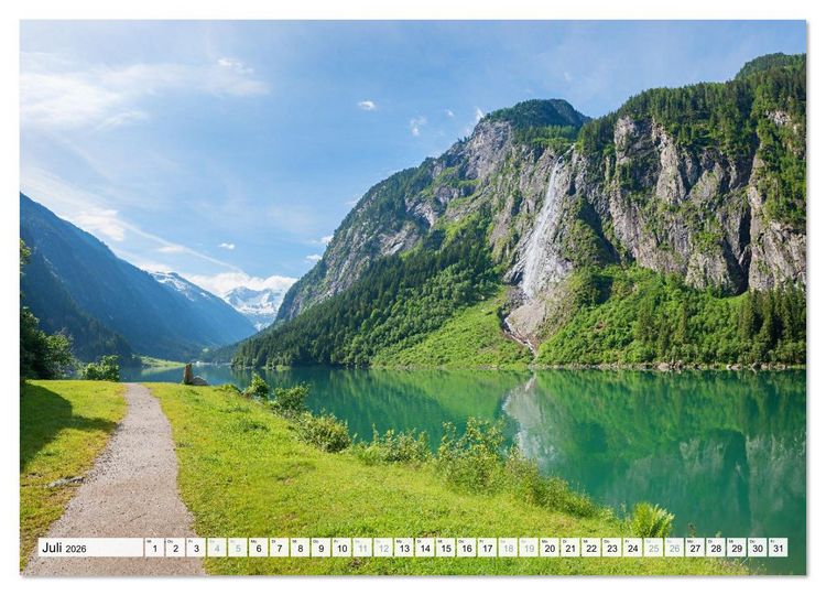Produktbild: Zillertal - Bergidylle rund um Mayrhofen 2026 (Wandkalender 2026 DIN A3 quer), CALVENDO Monatskalender