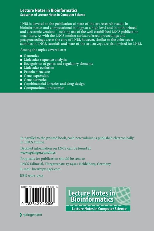 Produktbild: Pattern Recognition in Bioinformatics