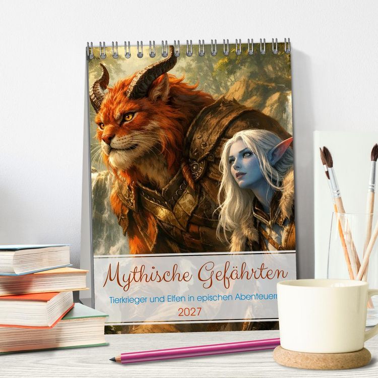 Produktbild: Mythische Gef&auml;hrten (Tischkalender 2027 DIN A5 hoch), CALVENDO Monatskalender