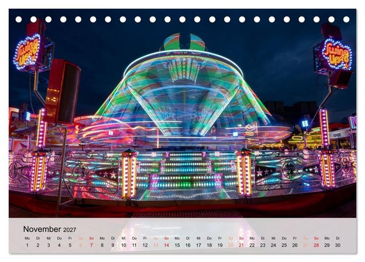 Produktbild: Lichterzauber auf dem Hamburger Dom (Tischkalender 2027 DIN A5 quer), CALVENDO Monatskalender
