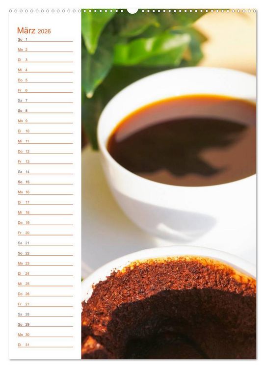 Produktbild: K&ouml;stliche Kaffeespezialit&auml;ten (Wandkalender 2026 DIN A2 hoch), CALVENDO Monatskalender