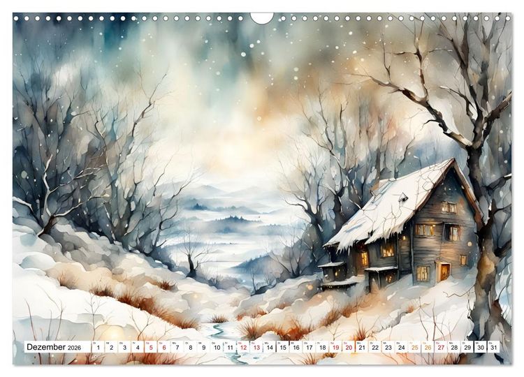 Produktbild: Landschaften Von Fr&uuml;hling bis Winter (Wandkalender 2026 DIN A3 quer), CALVENDO Monatskalender
