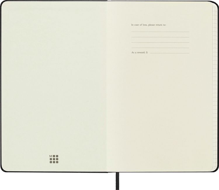 Produktbild: Moleskine Notizbuch, Large/A5, Kariert, Fester Einband, Schwarz