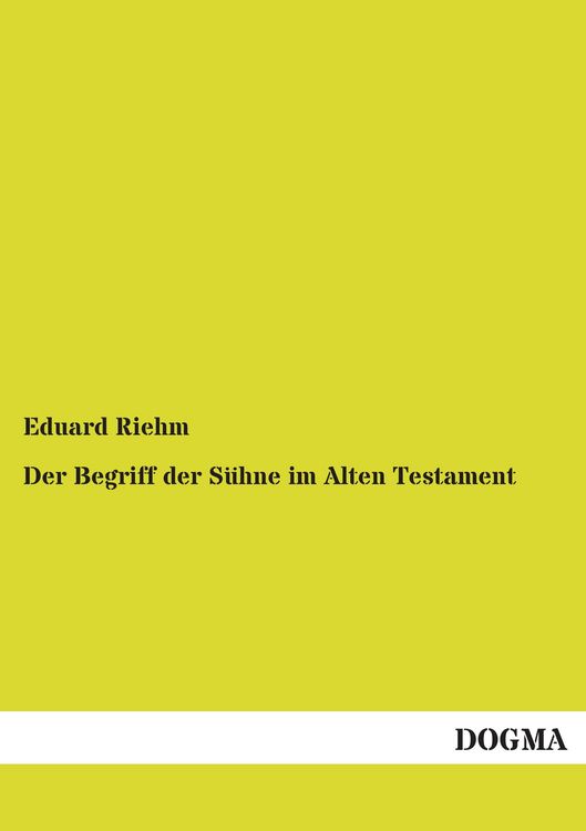 Produktbild: Der Begriff der S&uuml;hne im Alten Testament