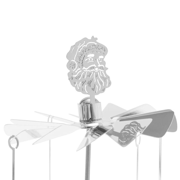 Produktbild: Teelichtkarussell Set  "Weihnachtsmann", silber