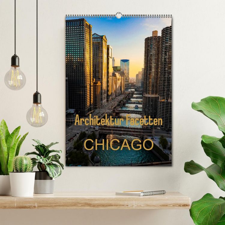 Produktbild: Architektur Facetten Chicago 2026 (Wandkalender 2026 DIN A2 hoch), CALVENDO Monatskalender